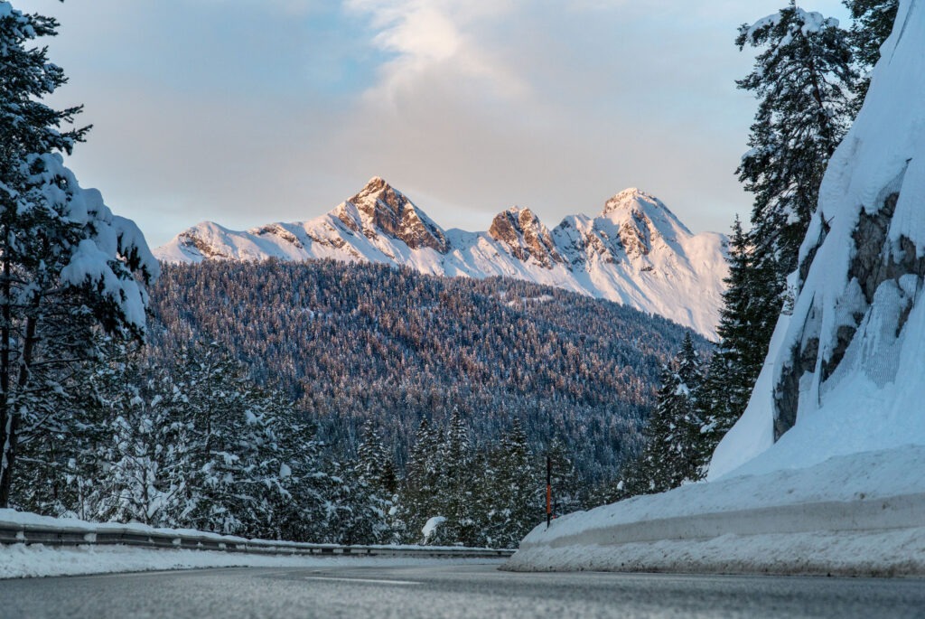 Landschaftsbild im Winter-Leutasch